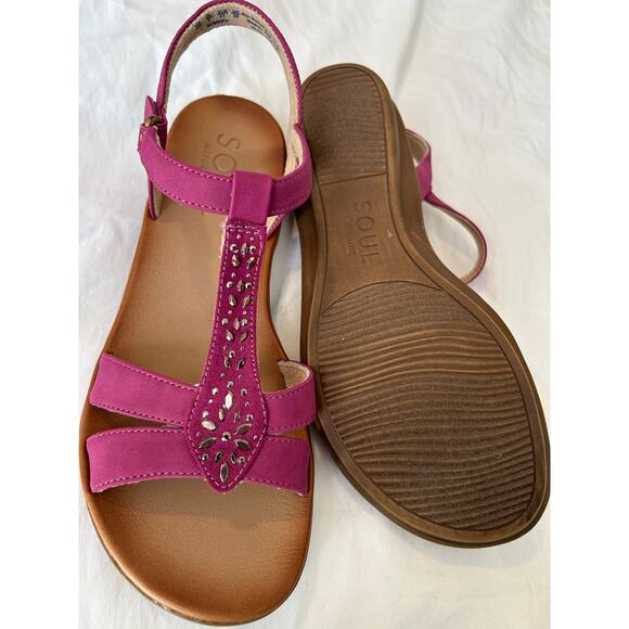 Naturalizer Women’s Pink Strappy Rhinestone Sandals | Size 10M  New - Picture 8 of 8
